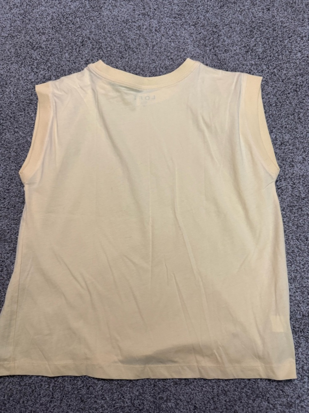LOFT Pale Yellow Crewneck Short Sleeve Tee - Picture 5 of 6